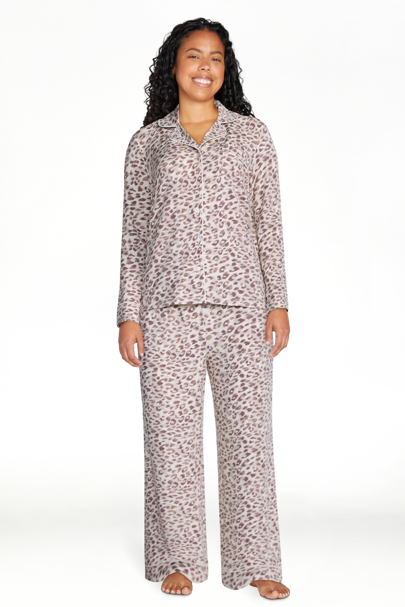 Joyspun Women\u2019s Dreamy Soft Collection Notch Collar Top and Pants, 2-Piece Pajama Set, Sizes... | Walmart (US)