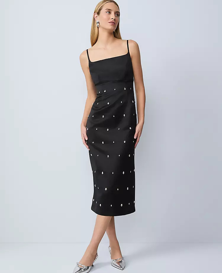 Satin Sheath Dress | Ann Taylor