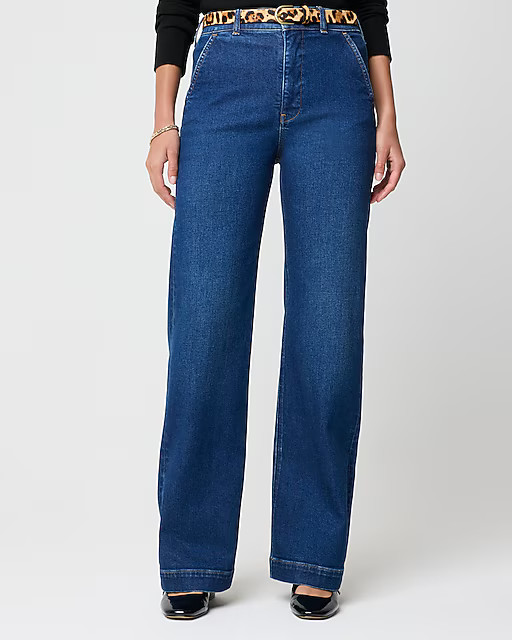 High-rise wide-leg jean in all-day stretch | J.Crew Factory