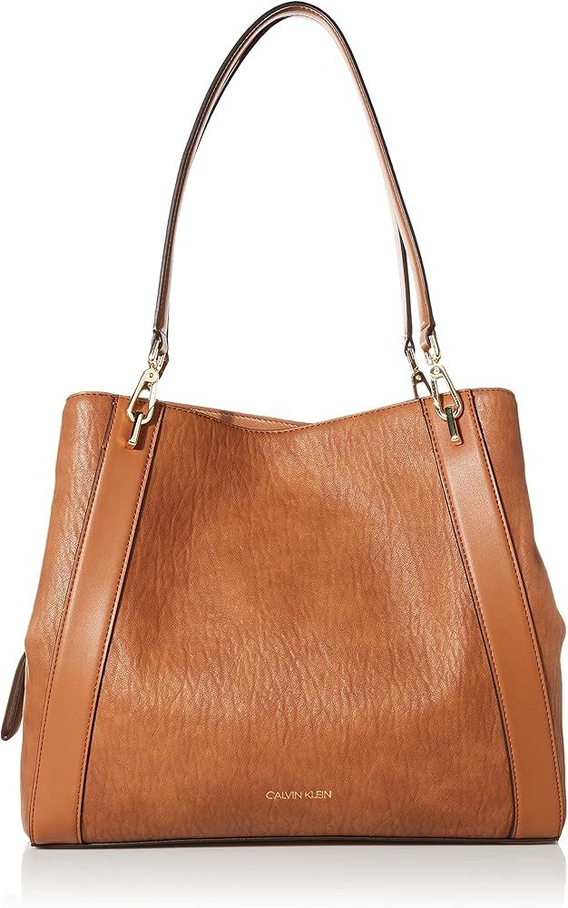 Calvin Klein Ellie Novelty Large Triple Compartment Shoulder Bag | Amazon (US)