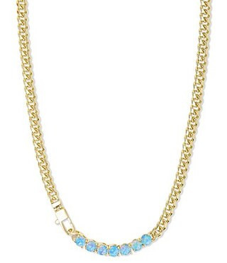 Melinda Maria Baby Julian Loves Opals Necklace - Blue Opal | Dillard's
