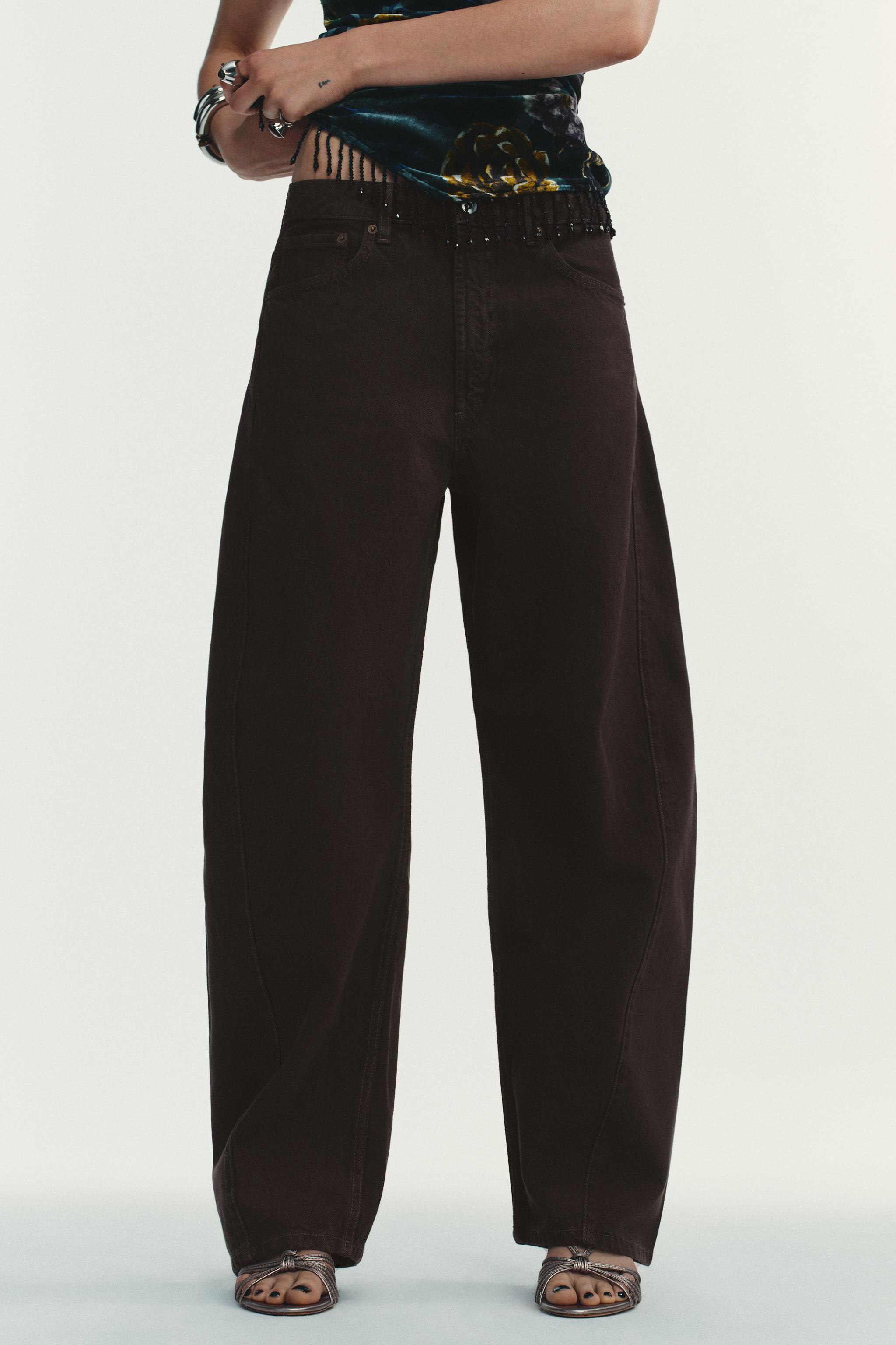 TRF MID-RISE BAGGY BARREL JEANS | Zara US