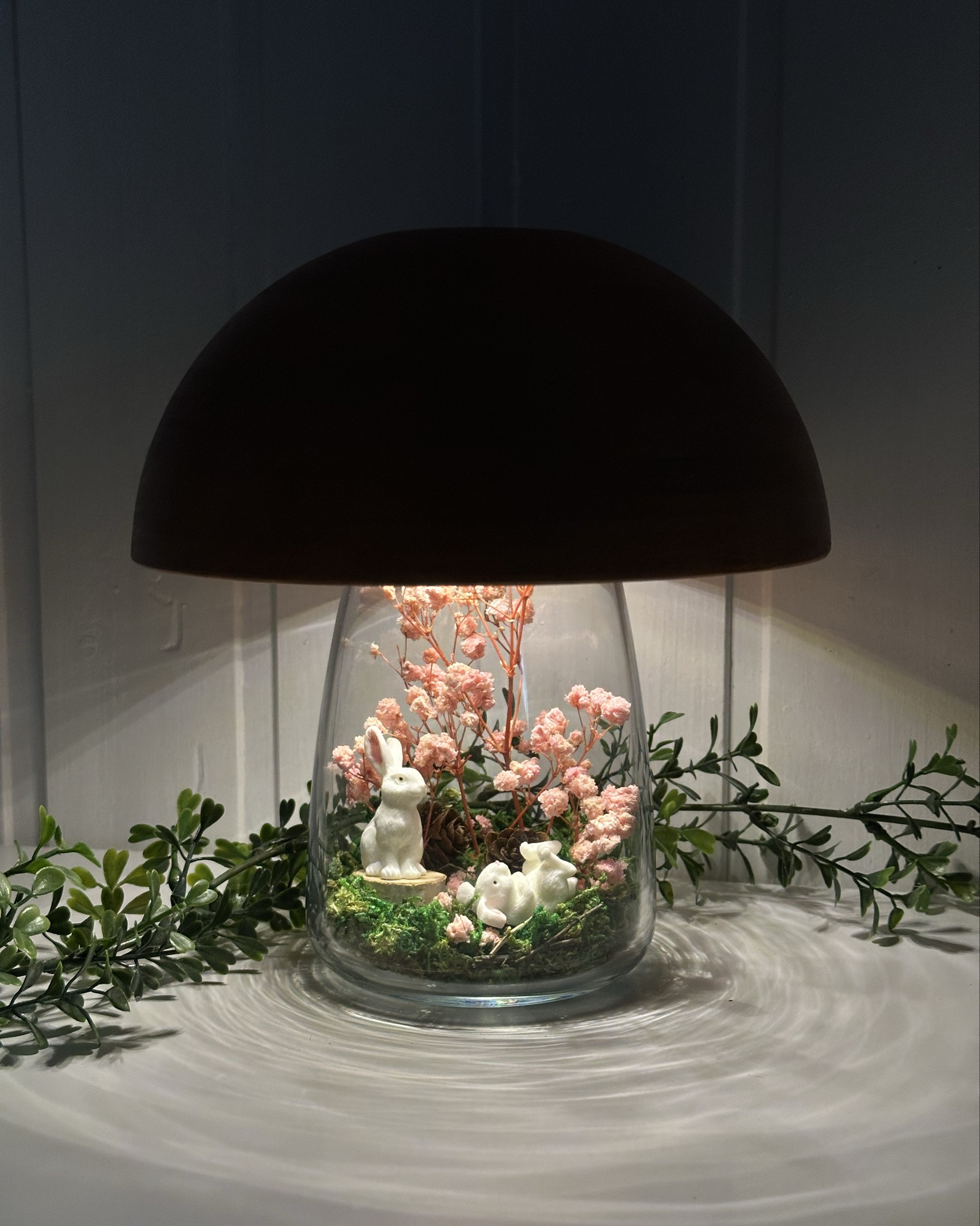 DIY Oster Pilzlampe 🍄‍🟫 #diy #basteln #oster #lampe #pilz 