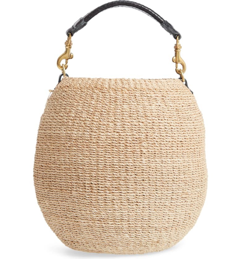 Clare V. Pot de Miel Top Handle Straw Basket Bag | Nordstrom | Nordstrom