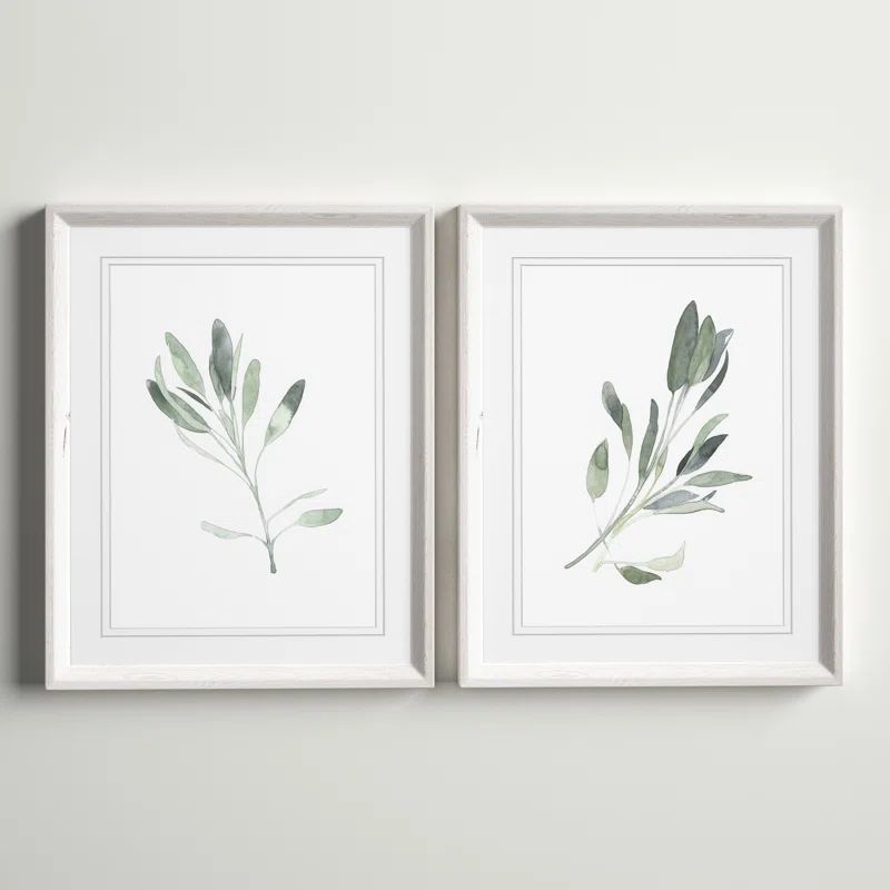 Simple Sage - 2 Piece Picture Frame Painting Print Set | Wayfair North America