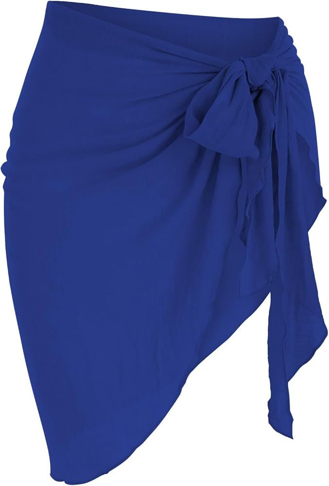 ZAFUL Women's Sarong Coverups Beach Wrap Sheer Bikini Wraps Chiffon Cover Ups for Swimwear | Amazon (US)