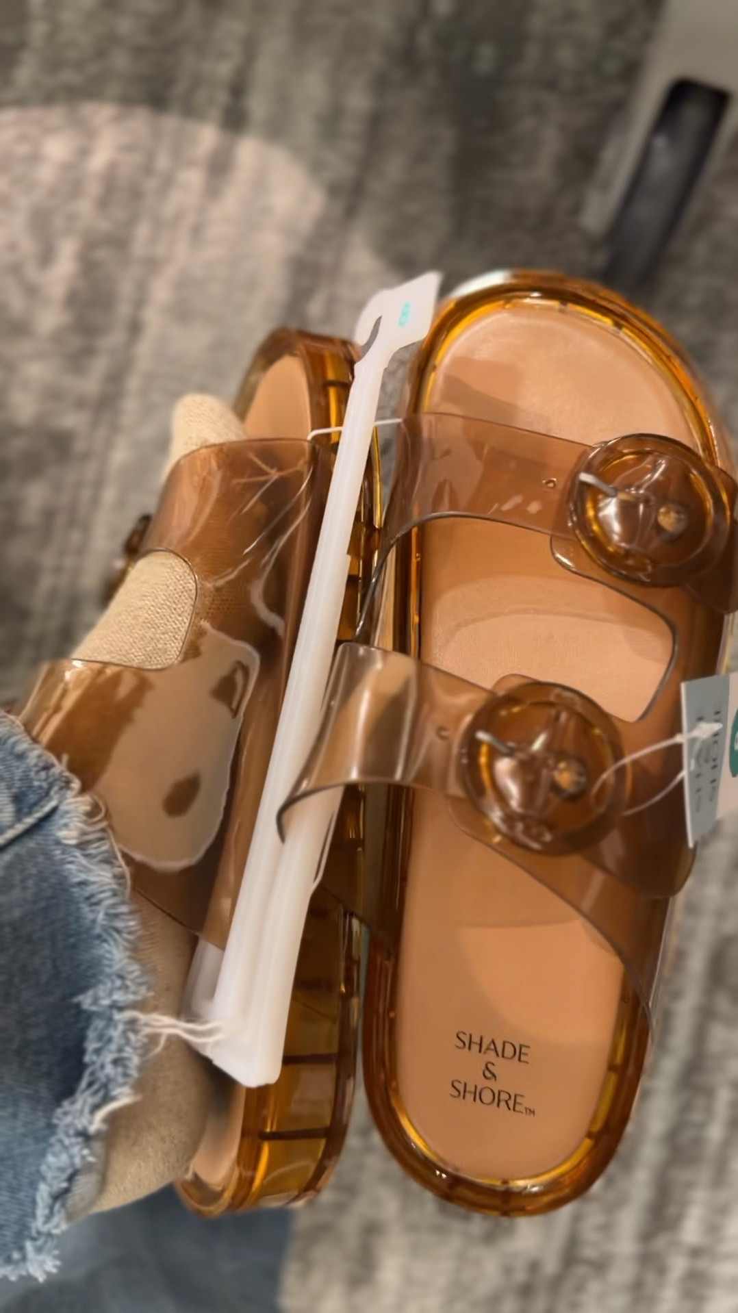 I’m between a 7.5 and an 8 and think sizing down is best Gemma sandals with memory foam