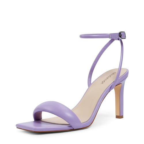 Modatope Womens Purple Sandals Open Toe Strappy High Heels Sandals Ankle Strap Sandals Purple Heels for Women Size 7 | Amazon (US)