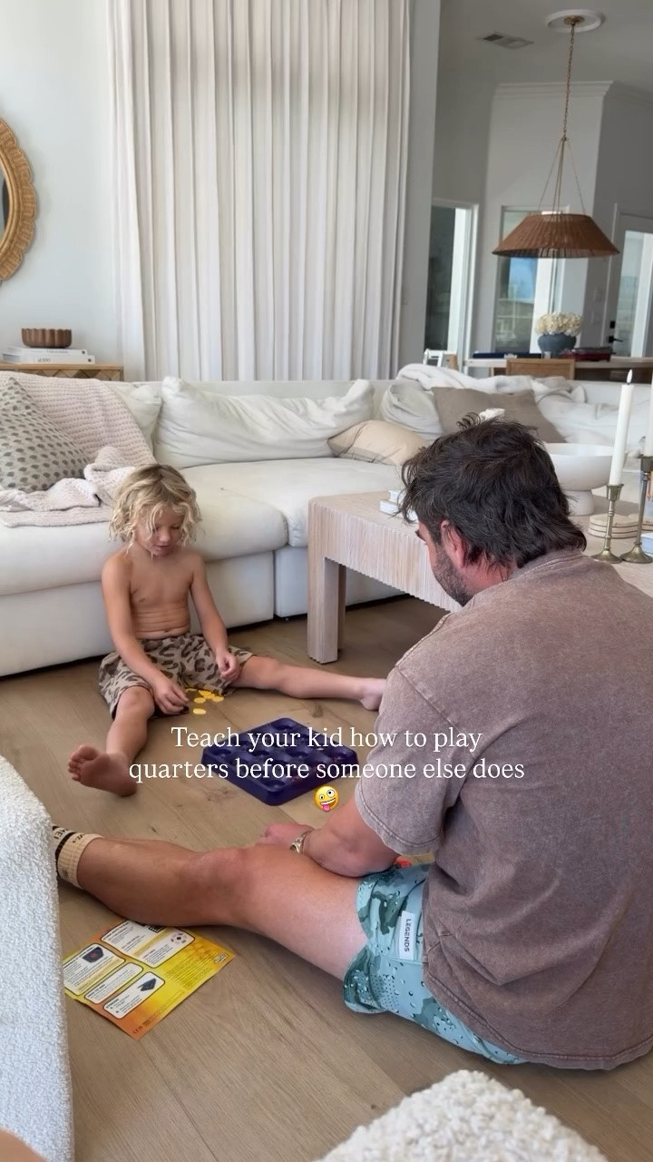 Teach your kid how to play quarters before someone else does 🤪