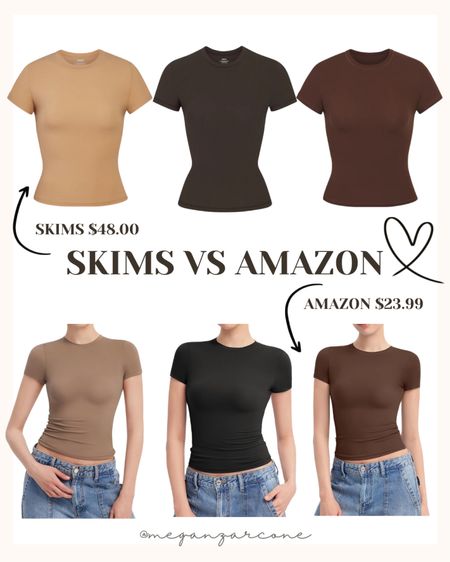 Skims vs Amazon

Skims : $48.00
Pumiey Amazon : $23.99

This PUMIEY top  is an AMAZING look for less!

Look for less | skims | Amazon | Amazon look for less | Pumiey bodysuit | basic tee

I have a size Medium in both 🤎🖤🤍