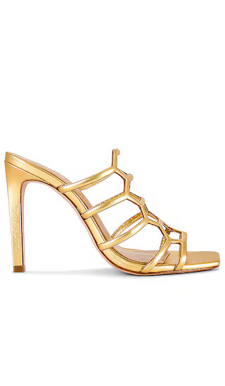 Schutz Julianna Weekend Sandal in Metallic Gold. - size 6 (also in 10, 6.5, 7.5, 8, 8.5, 9, 9.5) | Revolve Clothing (Global)