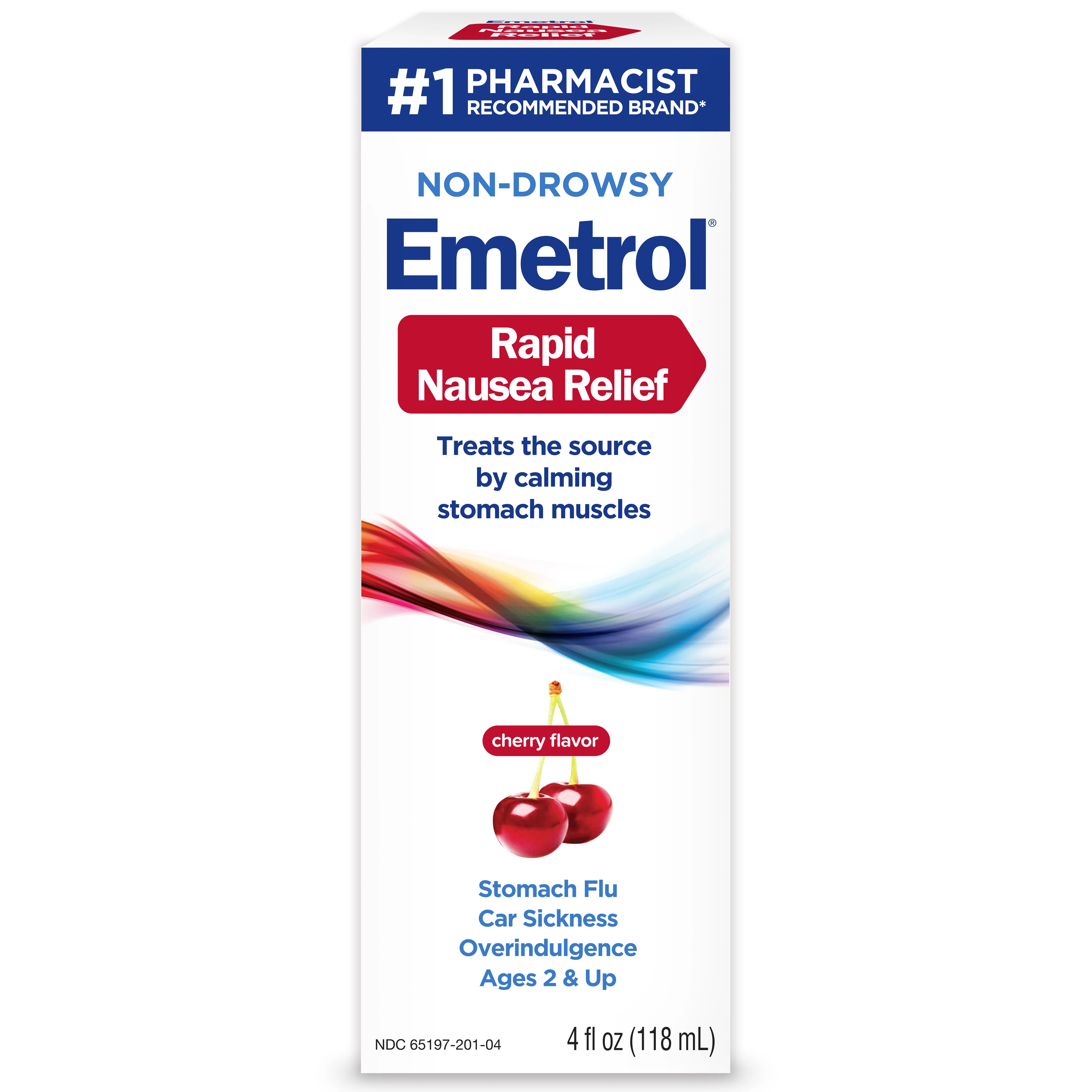 Emetrol Nausea and Upset Stomach Relief Liquid Medication, Cherry, 4 oz | Walmart (US)