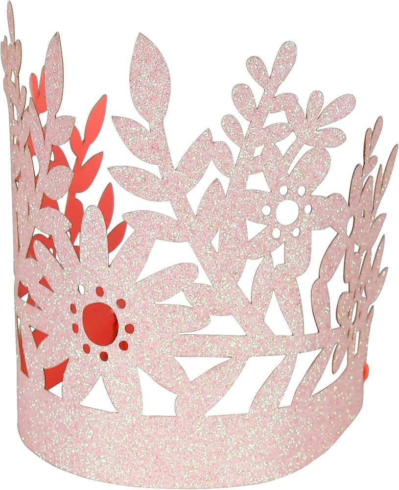 Meri Meri Pink Glitter Party Crowns (Pack of 8) | Amazon (US)