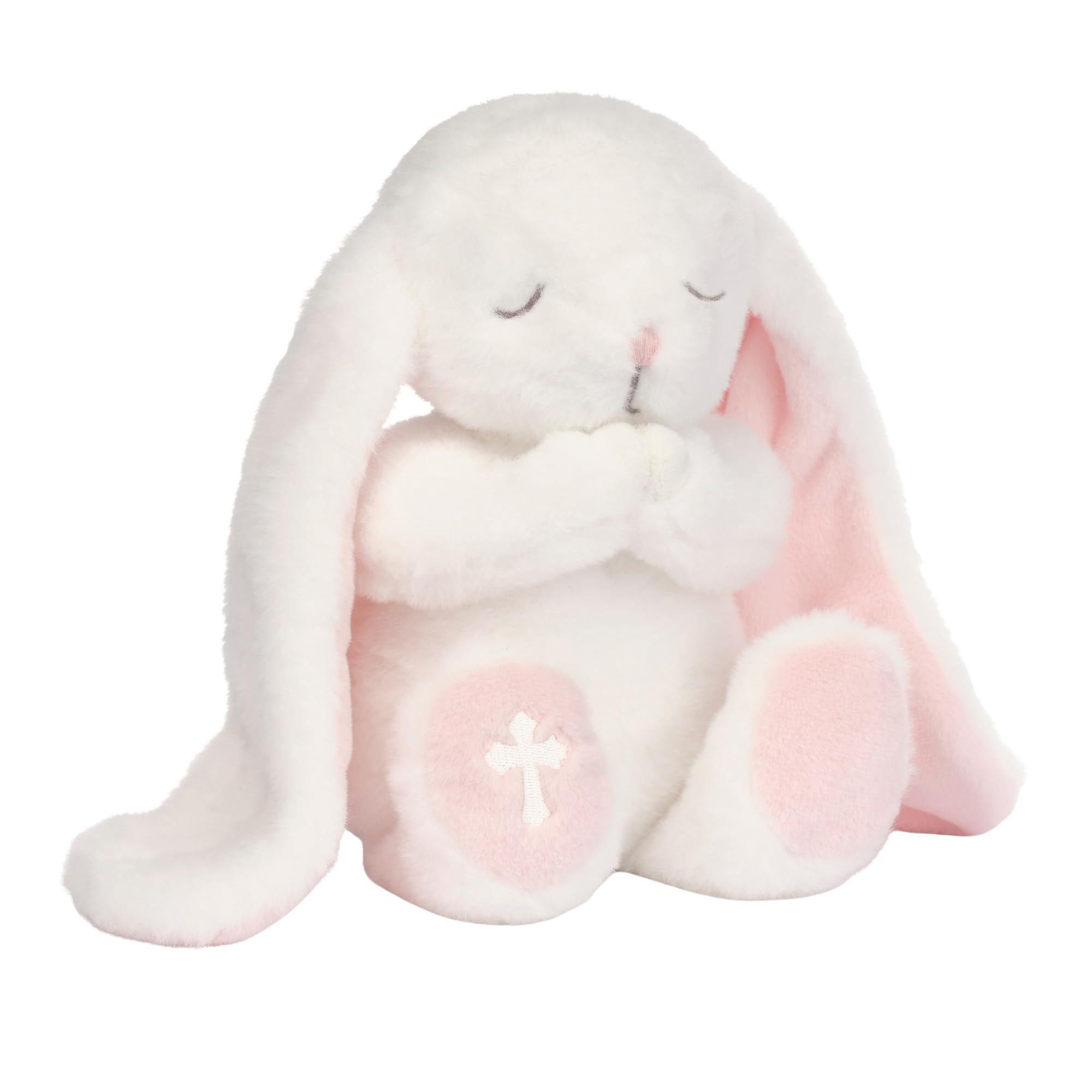 Lambs & Ivy Heaven Sent Baptism White Plush Bunny Stuffed Animal Toy - Precious | Amazon (US)