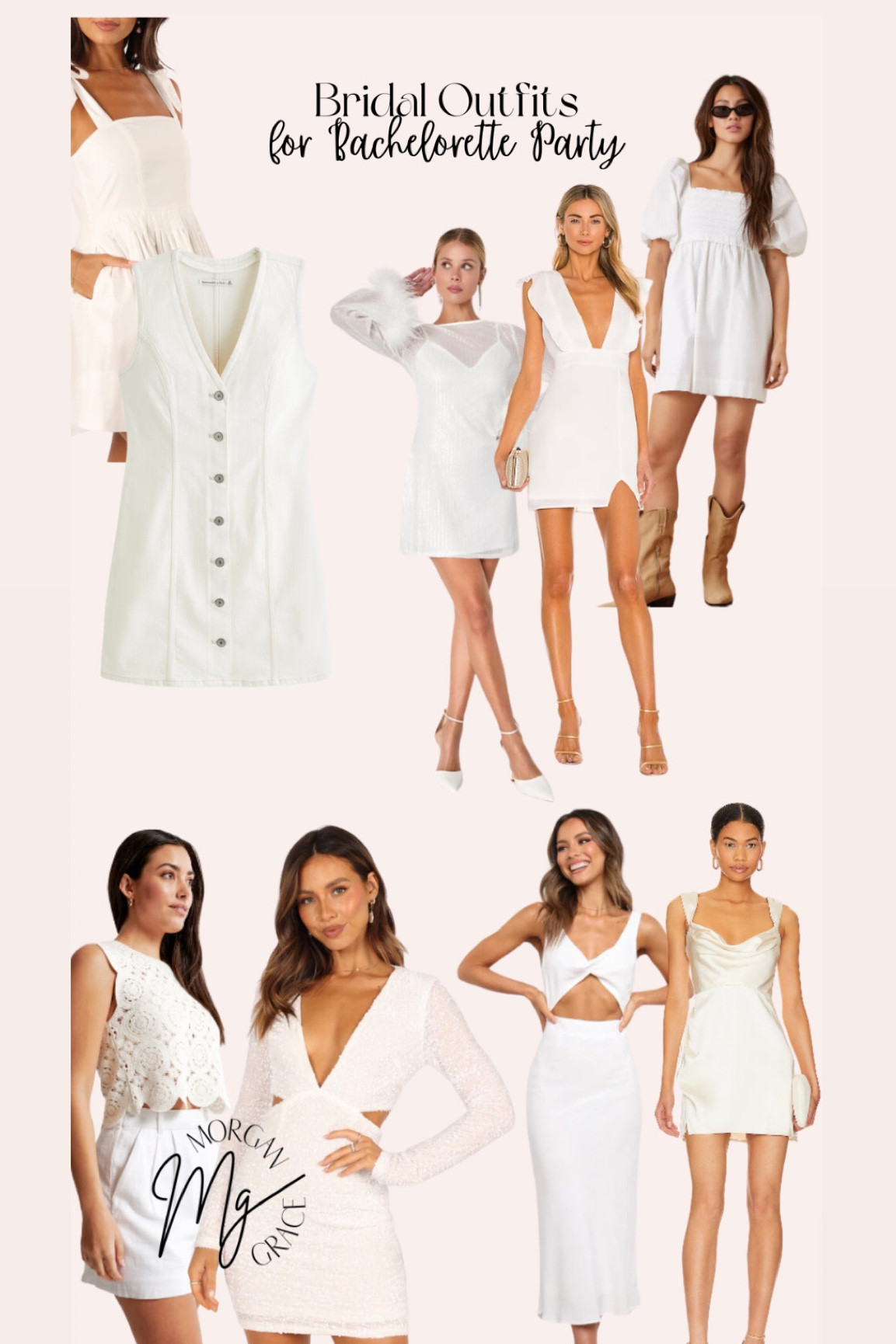 Bachelorette party outfit ideas. 
Bachelorette party dresses. white dress. midi dress. spring dress. summer dress. bridal event dress  

#LTKSpringSale #LTKwedding #LTKfindsunder100