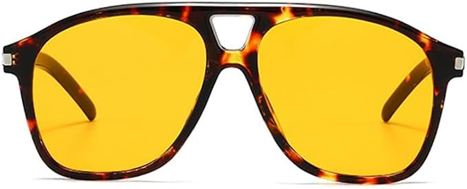 Melrose Vintage Oversized 70s Pilot Sunglasses Women Men Retro Double beam Classic Large Squared ... | Amazon (US)