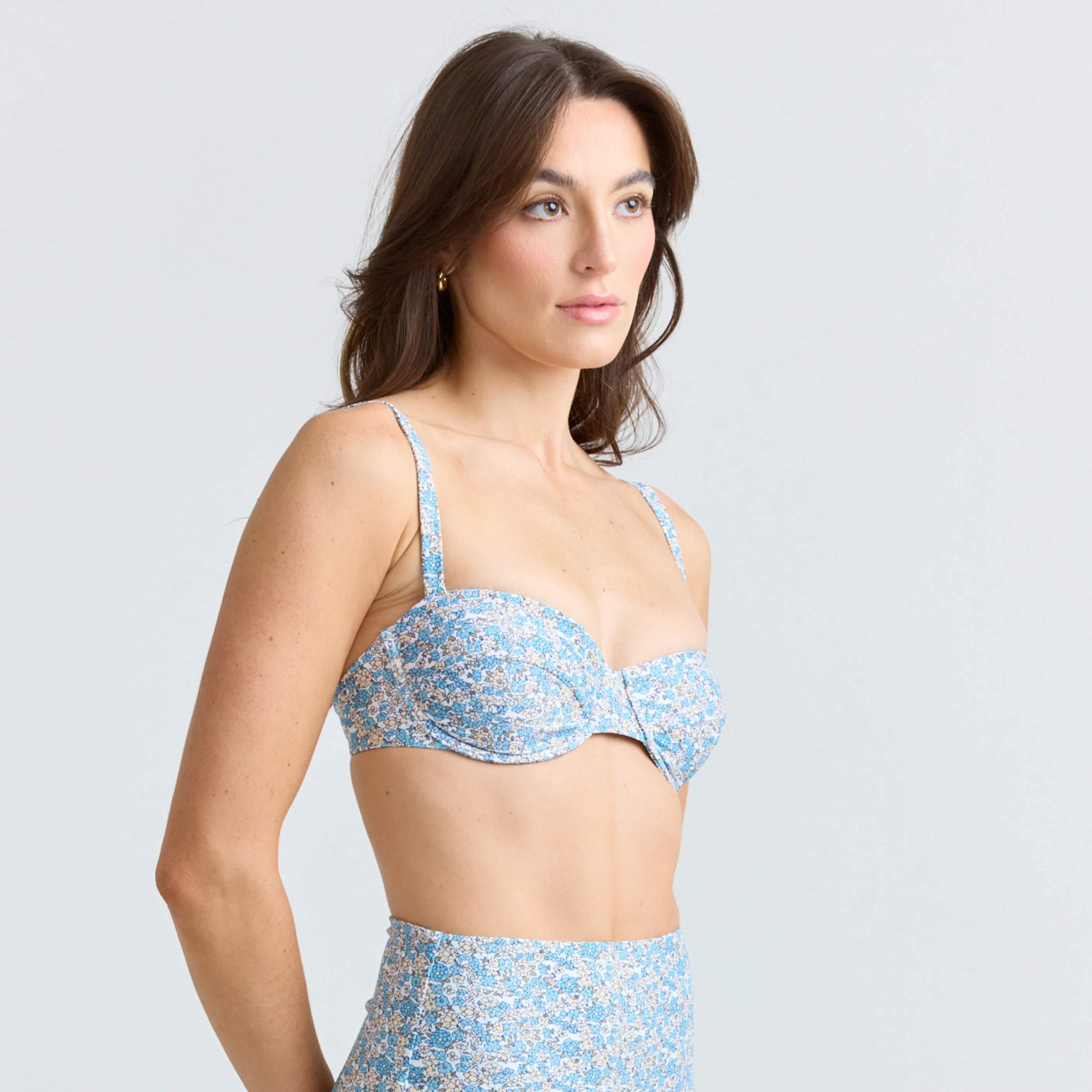 women's original slate floral bikini top | Minnow