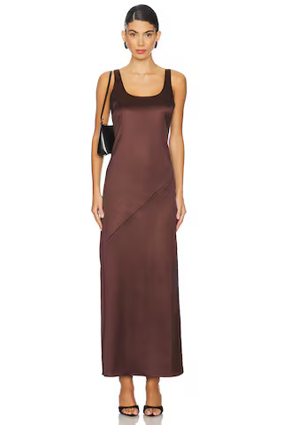 Line & Dot Dalton Dress in Chocolate from Revolve.com | Revolve Clothing (Global)