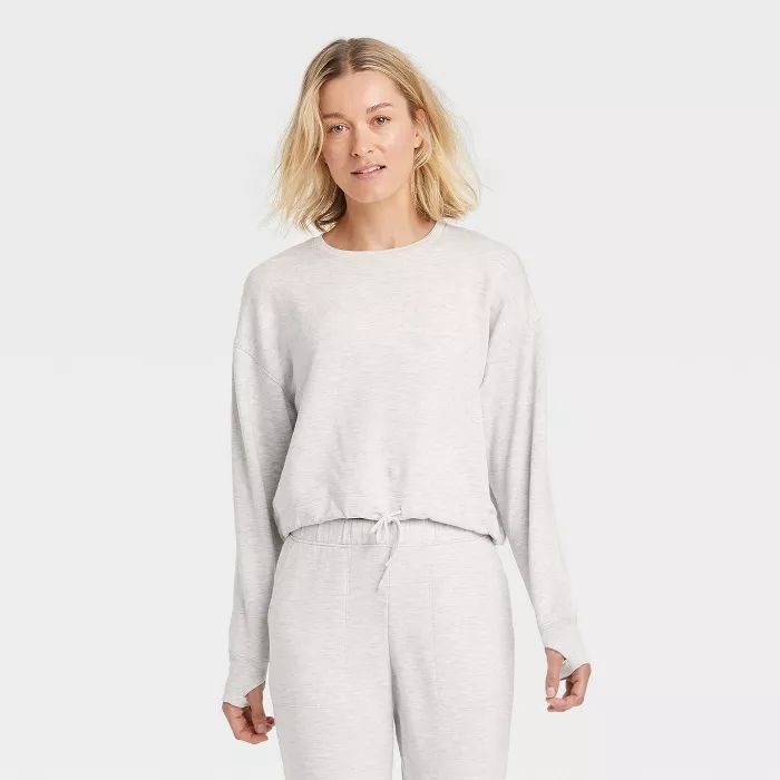 Women's Cozy Soft Fleece Crewneck Pullover Sweatshirt - All in Motion™ | Target