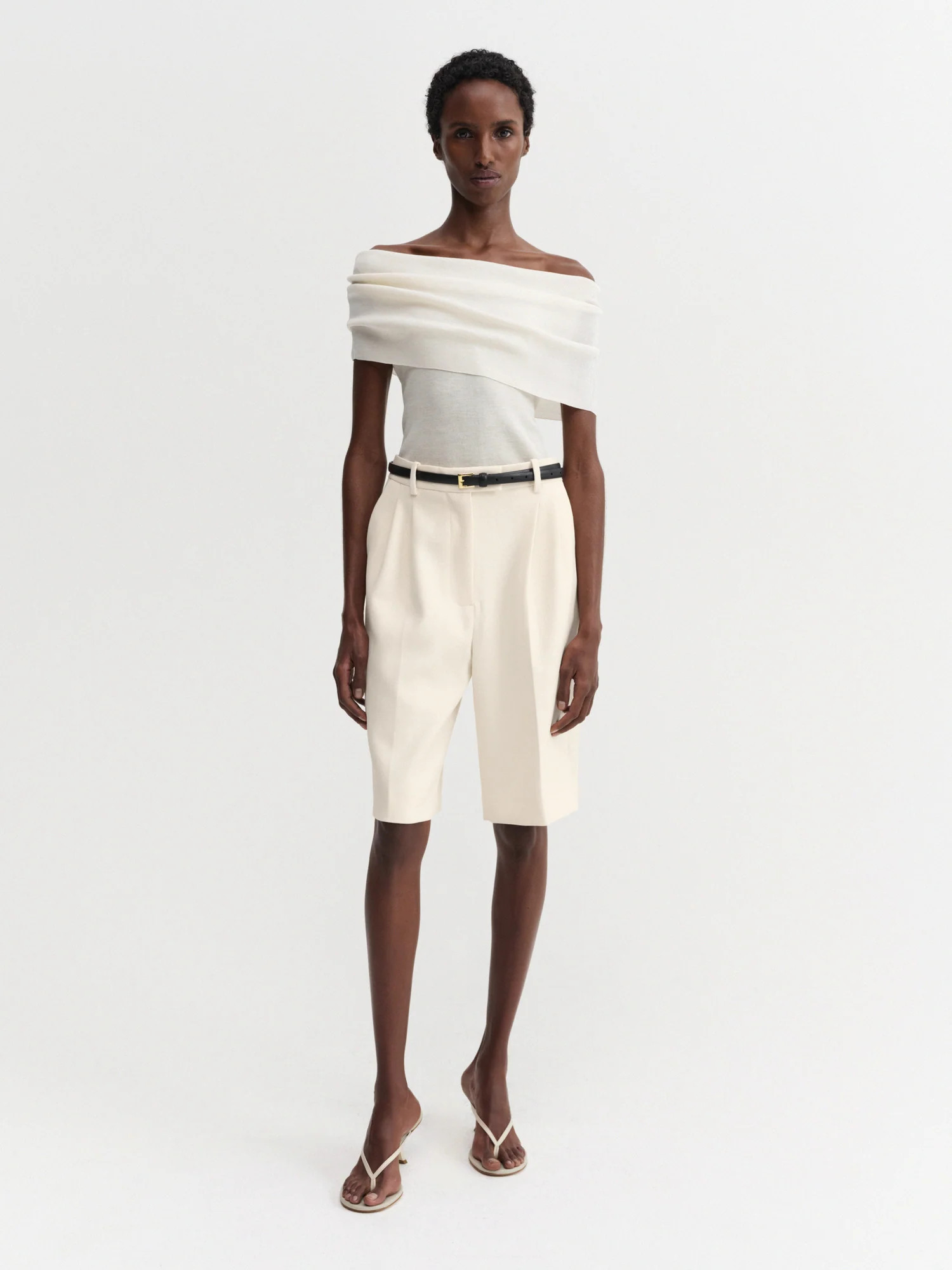 Bruna Tailored Shorts, vanilla | Almada Label