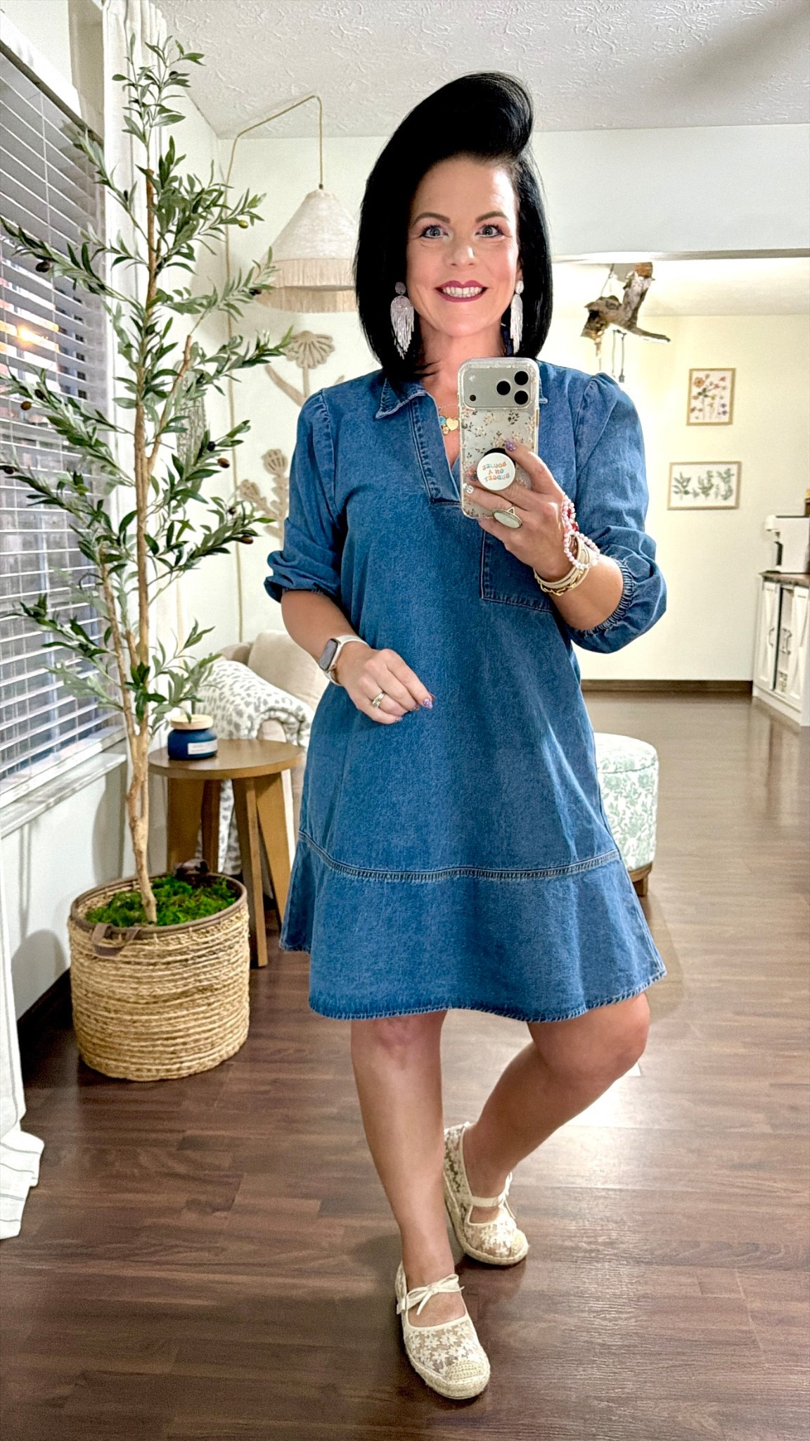 spring outfits 2026
Dokotoo Denim Dress for Women Summer Casual Babydoll 2026 V Neck 3/4 Puff Sleeve Jean Dresses
Size Small - if you’re larger in the chest size up 1 

Solezae Espadrille, Beige, Mesh, Embroidery, Flower, Bow, Maryjane Spring Shoes Spring Break Easter 
