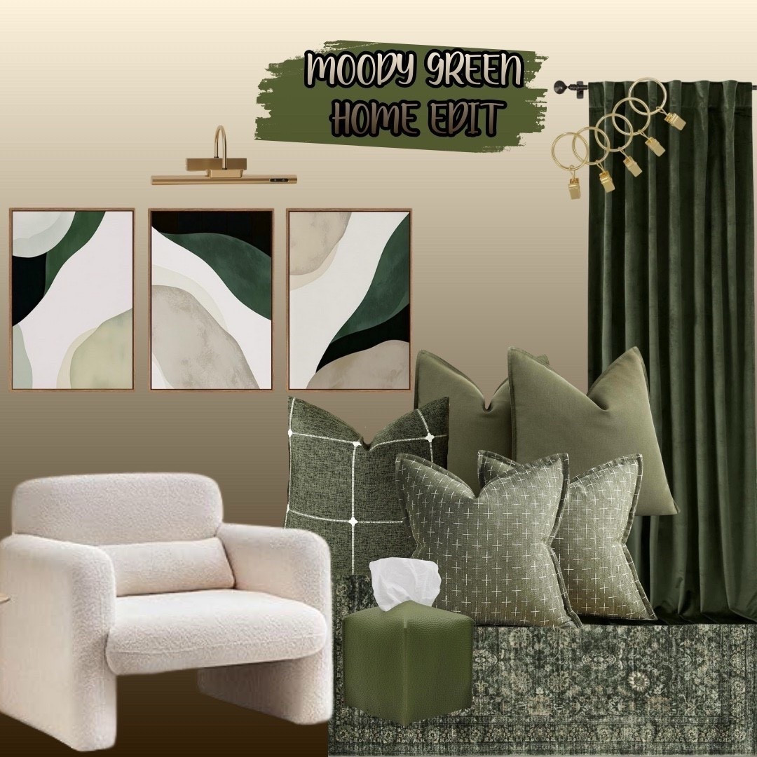 “Moody green tones, soft glam textures, and elevated home finds.”



#LTKSaleAlert #LTKU #LTKHome