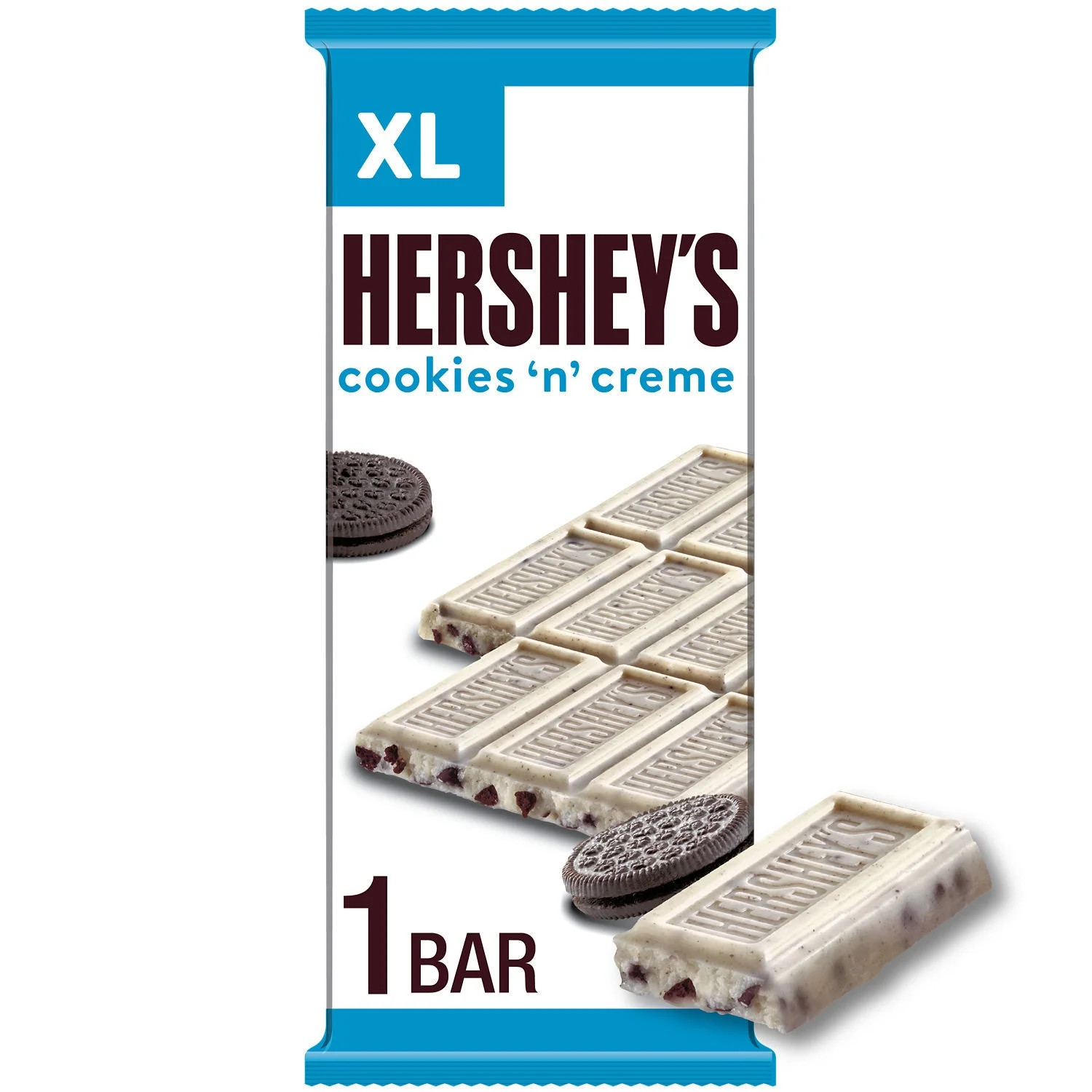Hershey's Cookies 'n' Creme XL Candy, Bar 4 oz, 16 Pieces - Walmart.com | Walmart (US)