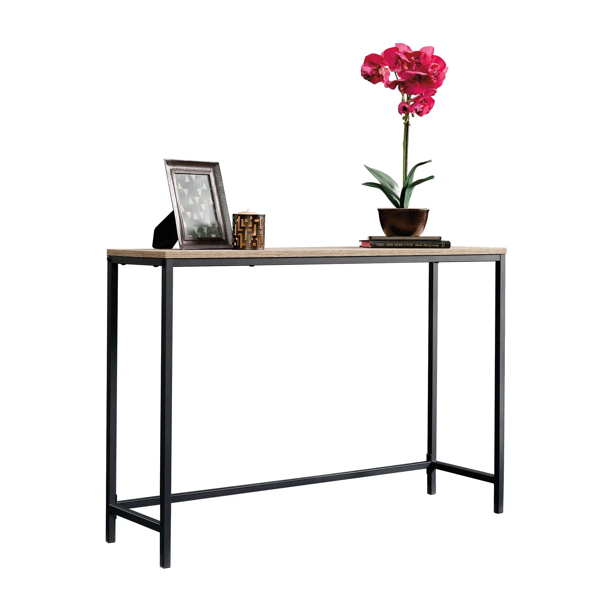 Curiod Metal Frame Sofa Console Table, Charter Oak Finish | Walmart (US)