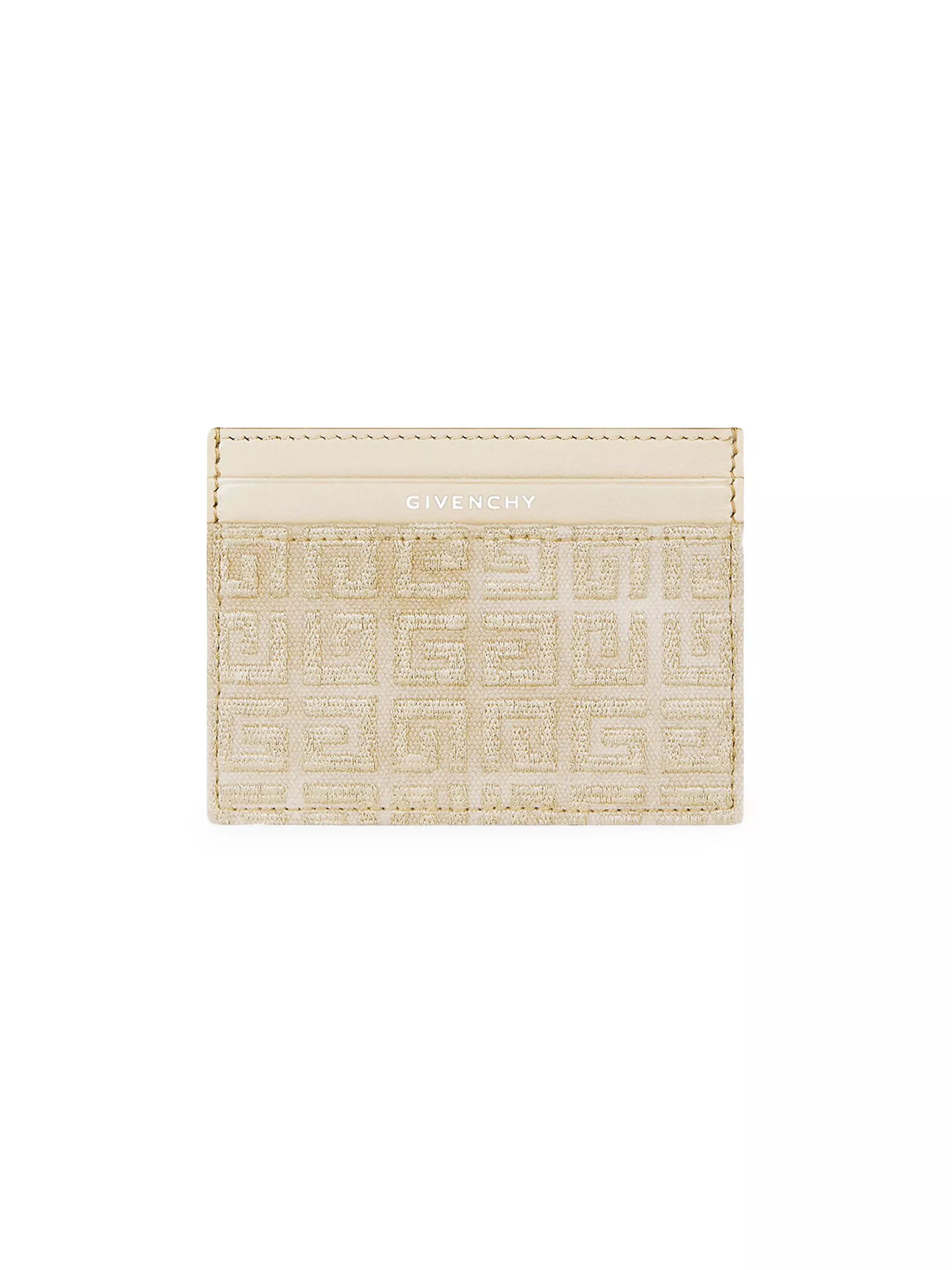 Giv Cut Card Holder In 4G Lurex Embroidery And Leather | Saks Fifth Avenue