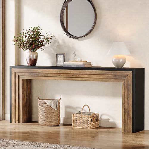 Tribesigns 70.9-Inch Long Console Table, Farmhouse Narrow Wooden Sofa Table Behind The Couch for ... | Amazon (US)