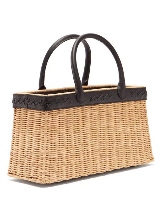 The Tote wicker and leather basket bag | Matches (US)