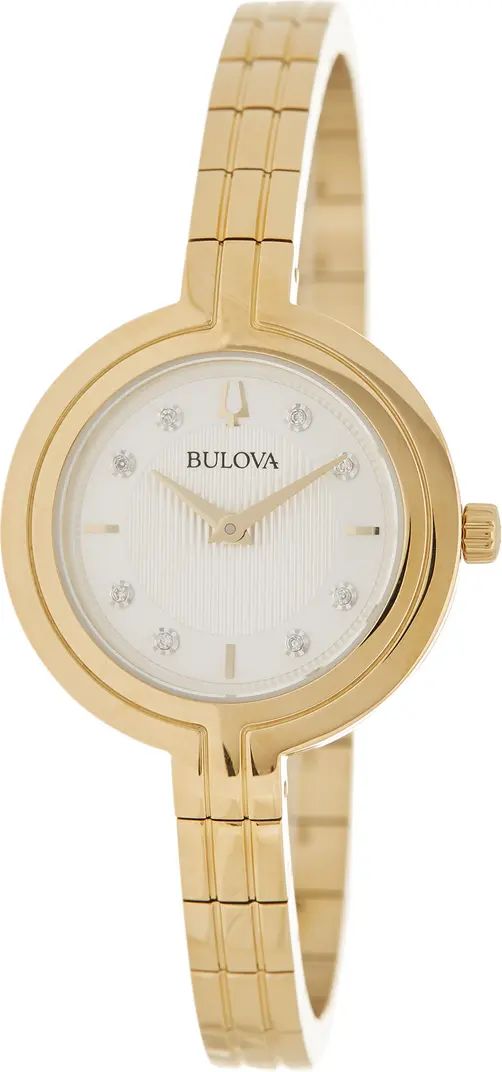 Women's Rhapsody Gold White Dial Diamond Watch, 30mm | Nordstrom Rack