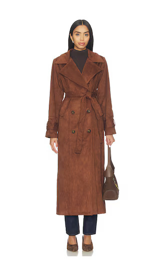 Maci Trench Coat in Mocha | Revolve Clothing (Global)