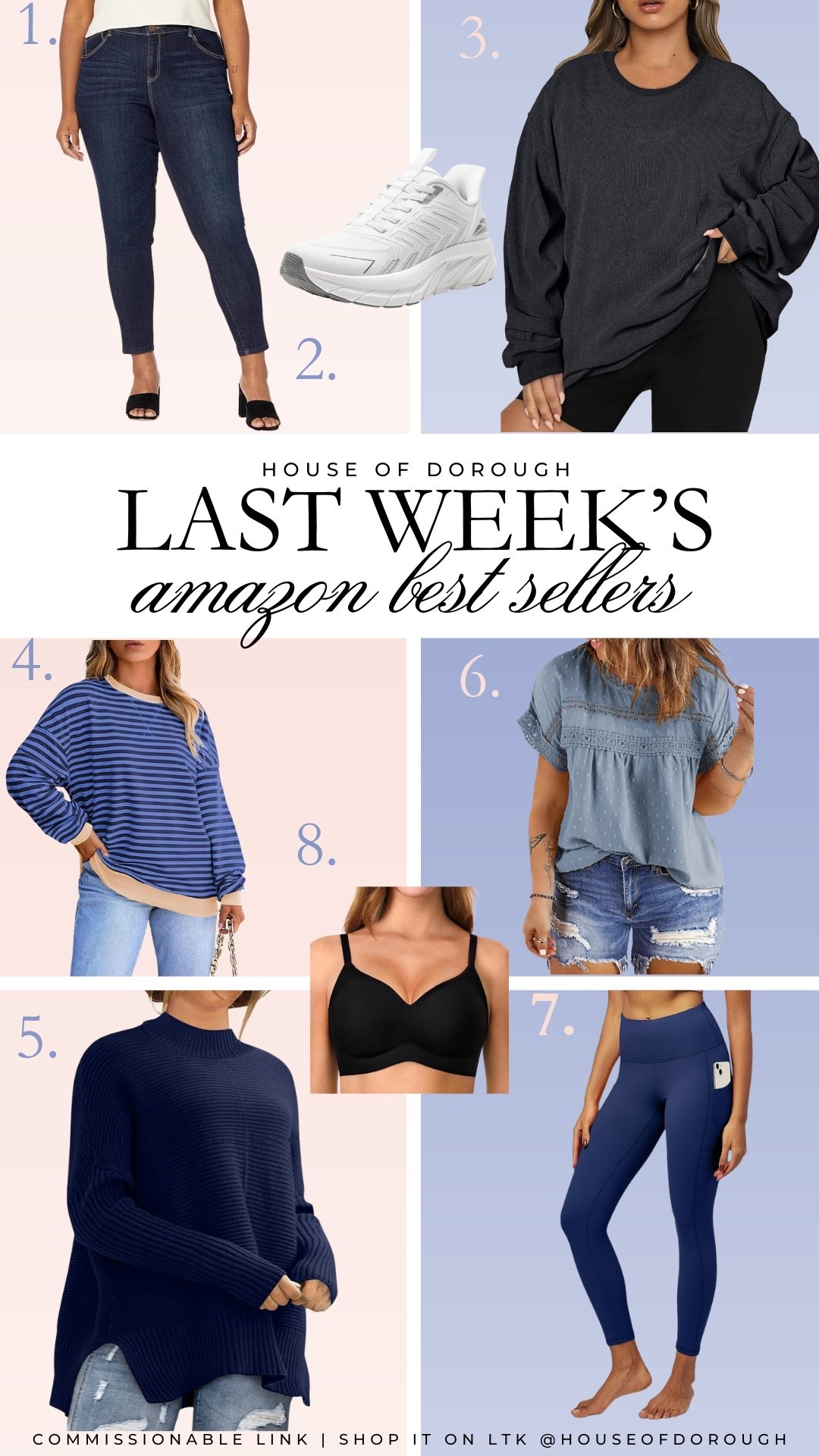 Last week’s Amazon best sellers! Wearing a 3X in all the tops, XXL in leggings, and 20W in the jeans!

Plus size fashion, everyday outfit ideas, amazon fashion, amazon finds, mom style, midsize fashion 

#LTKPlusSize #LTKOver40 #LTKMidsize