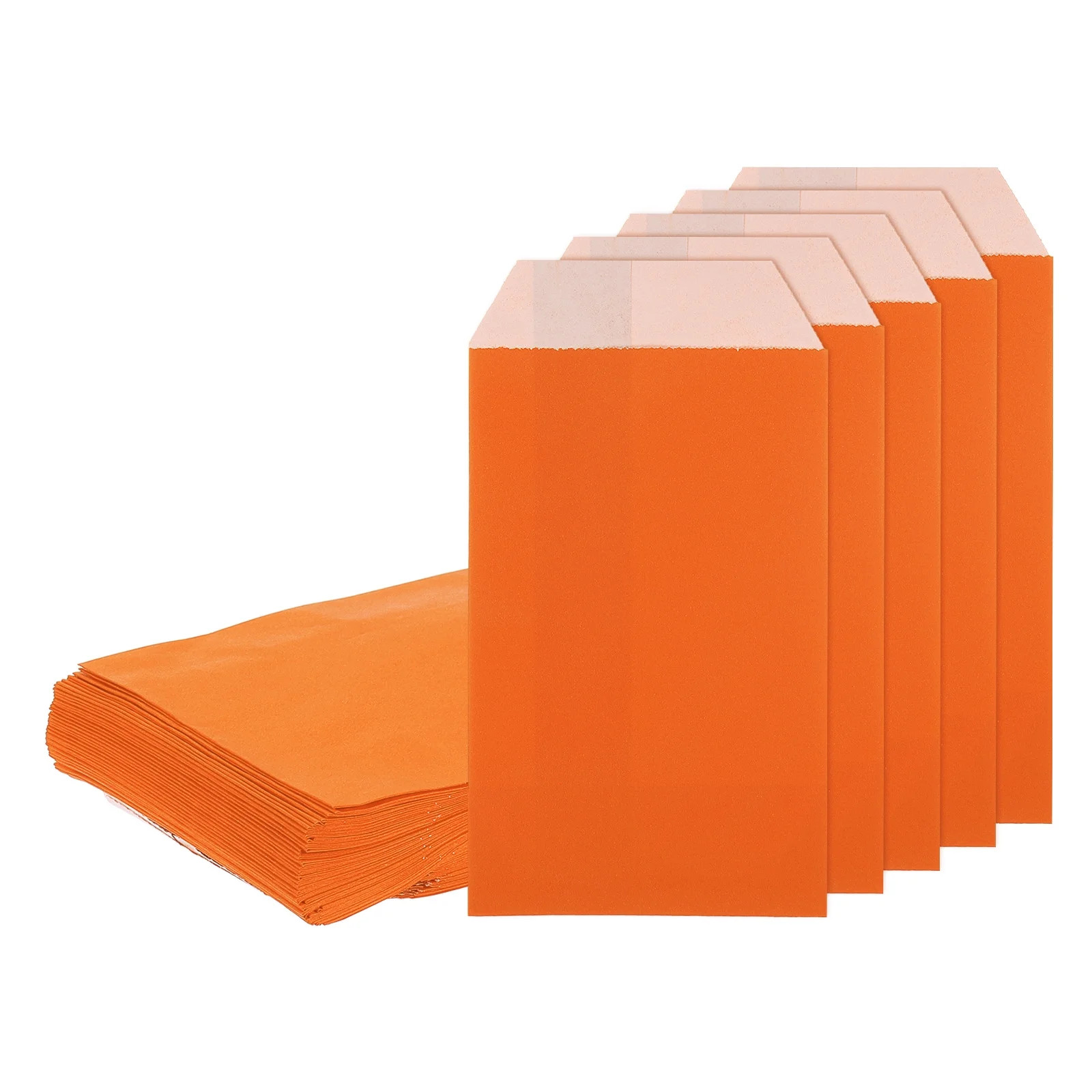 Uxcell 100Pcs Kraft Paper Treat Bags, 6" x 3" Greaseproof Candy Bags Flat Favor Bags Small Gift B... | Walmart (US)