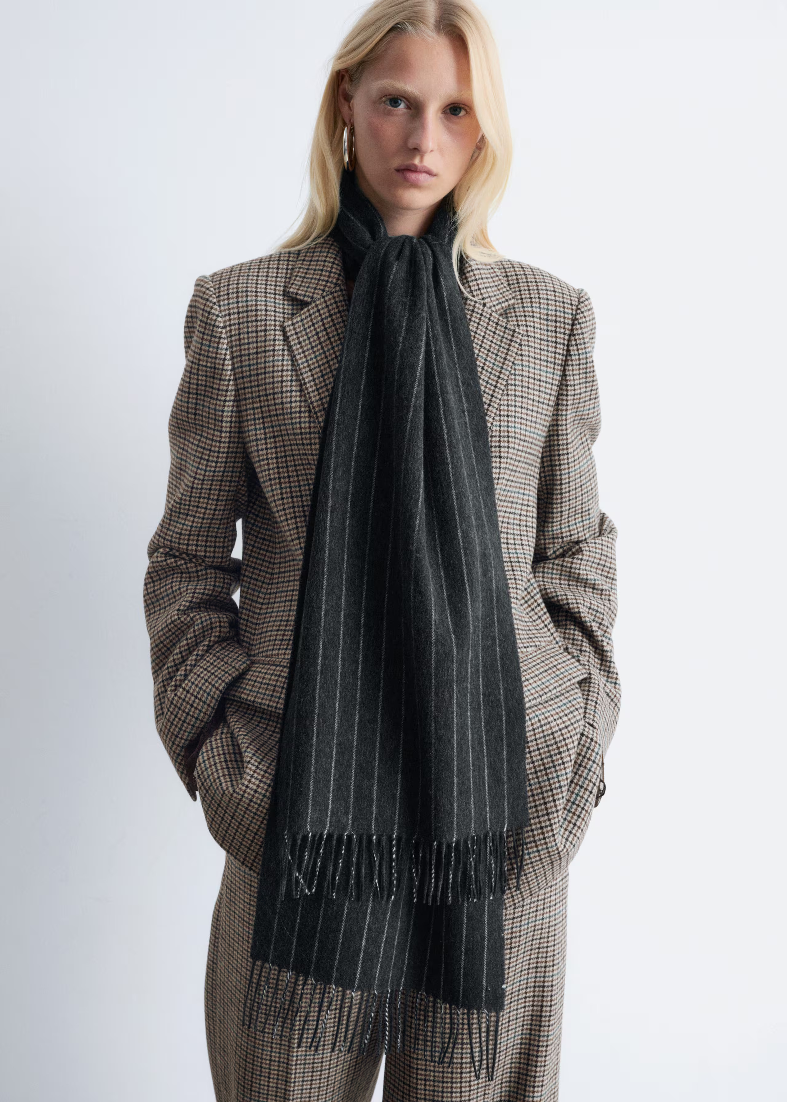 Cashmere-Blend Fringed Blanket Scarf | & Other Stories UK