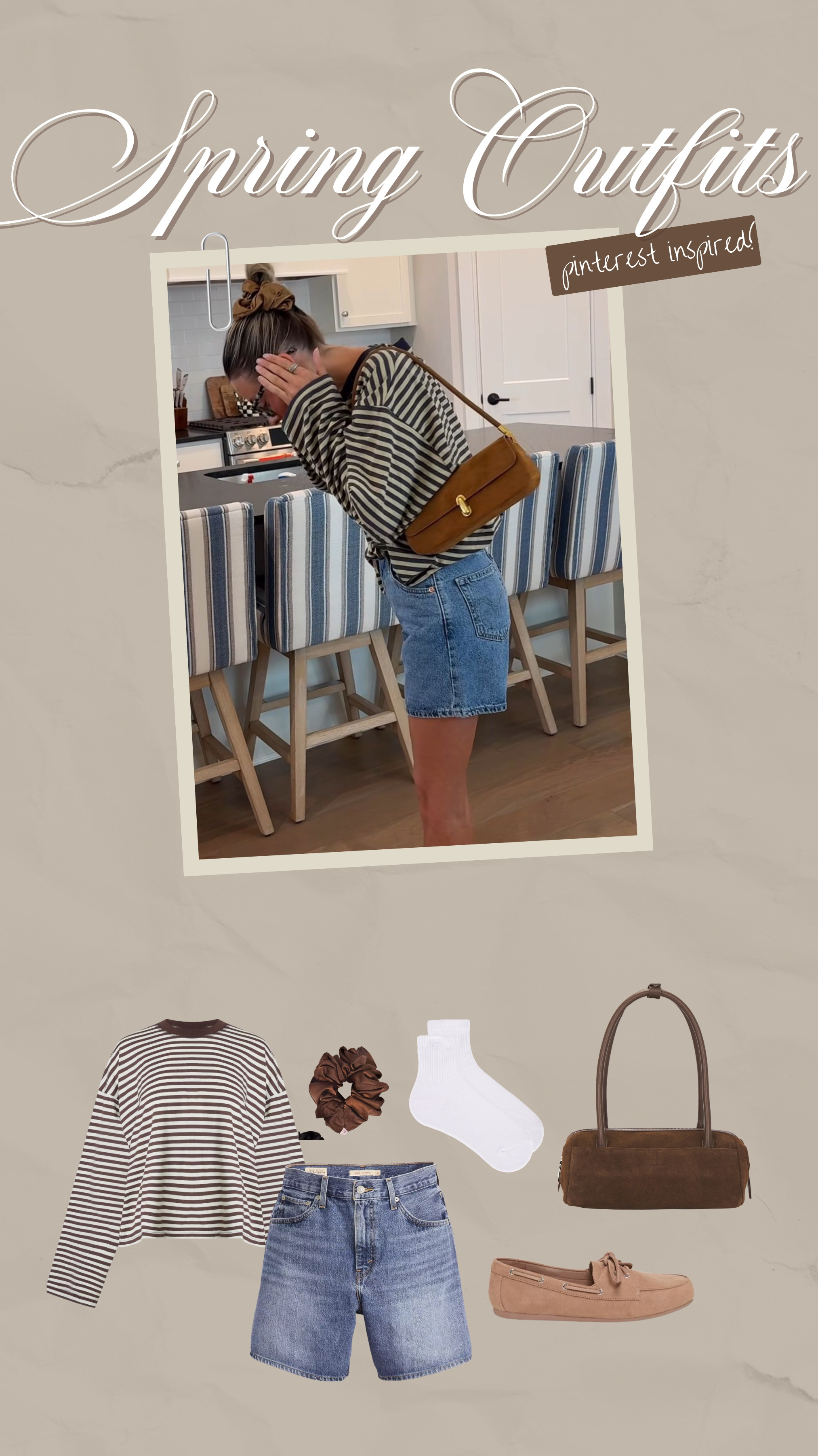 Another cute striped top spring outfit!

spring style, denim shorts, spring tops 

 