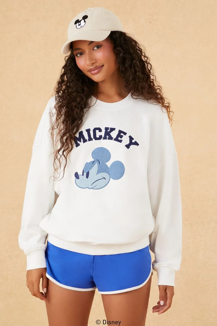 Disney Mickey Mouse Embroidered Pullover | Forever 21