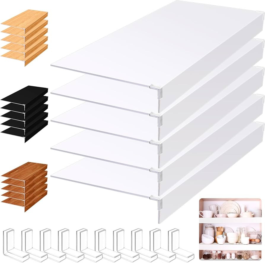 Hoolerry 5 Pcs Wire Shelf Covers Foamed PVC Wire Rack Covers for Removable Closet (Not Wood) Pant... | Amazon (US)