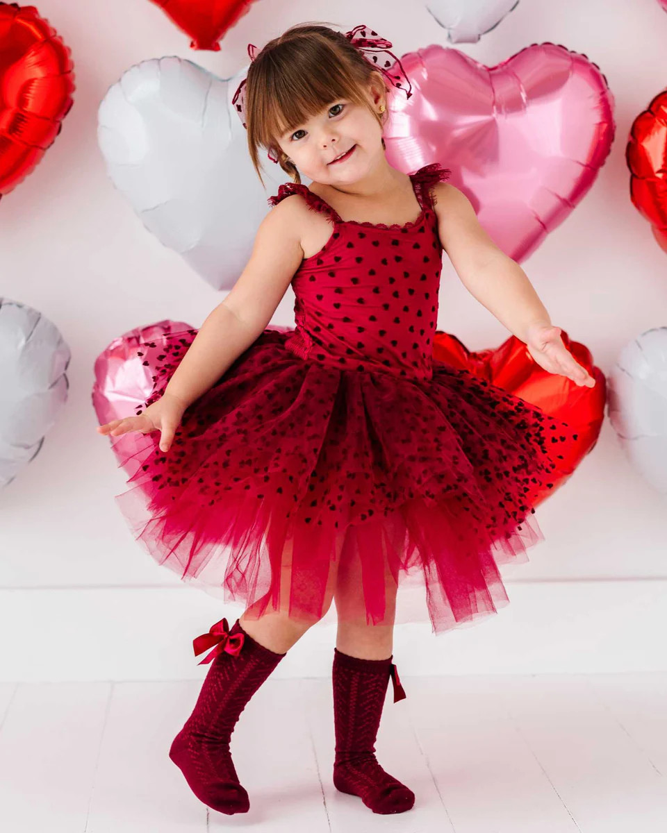 Crimson Heart Tulle Tutu Dress | Bums & Roses