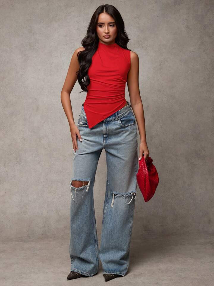 SHEIN BAE Women Sleeveless Casual Top, Minimalist Style For Daily Wear | SHEIN