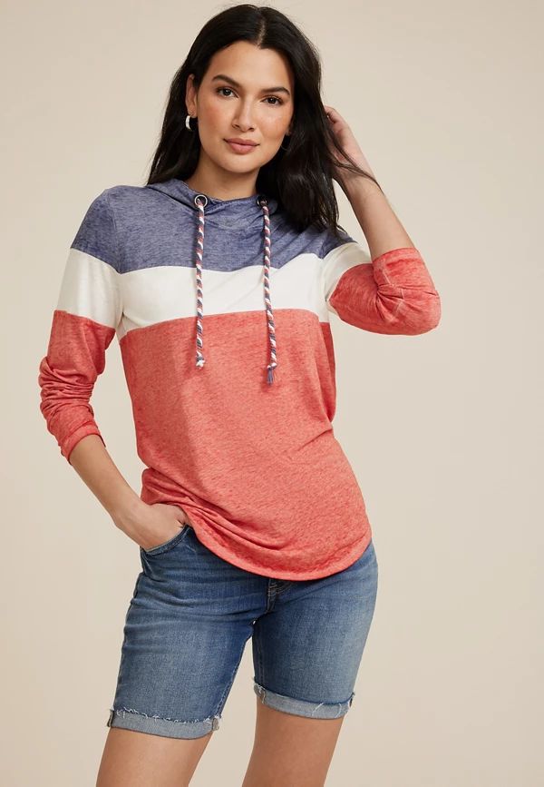 Americana Colorblock Hoodie | Maurices