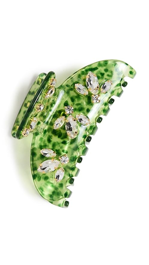 Lele Sadoughi Women's Large Crystal Claw Clip, Kiwi, Green, 1 Count | Amazon (US)