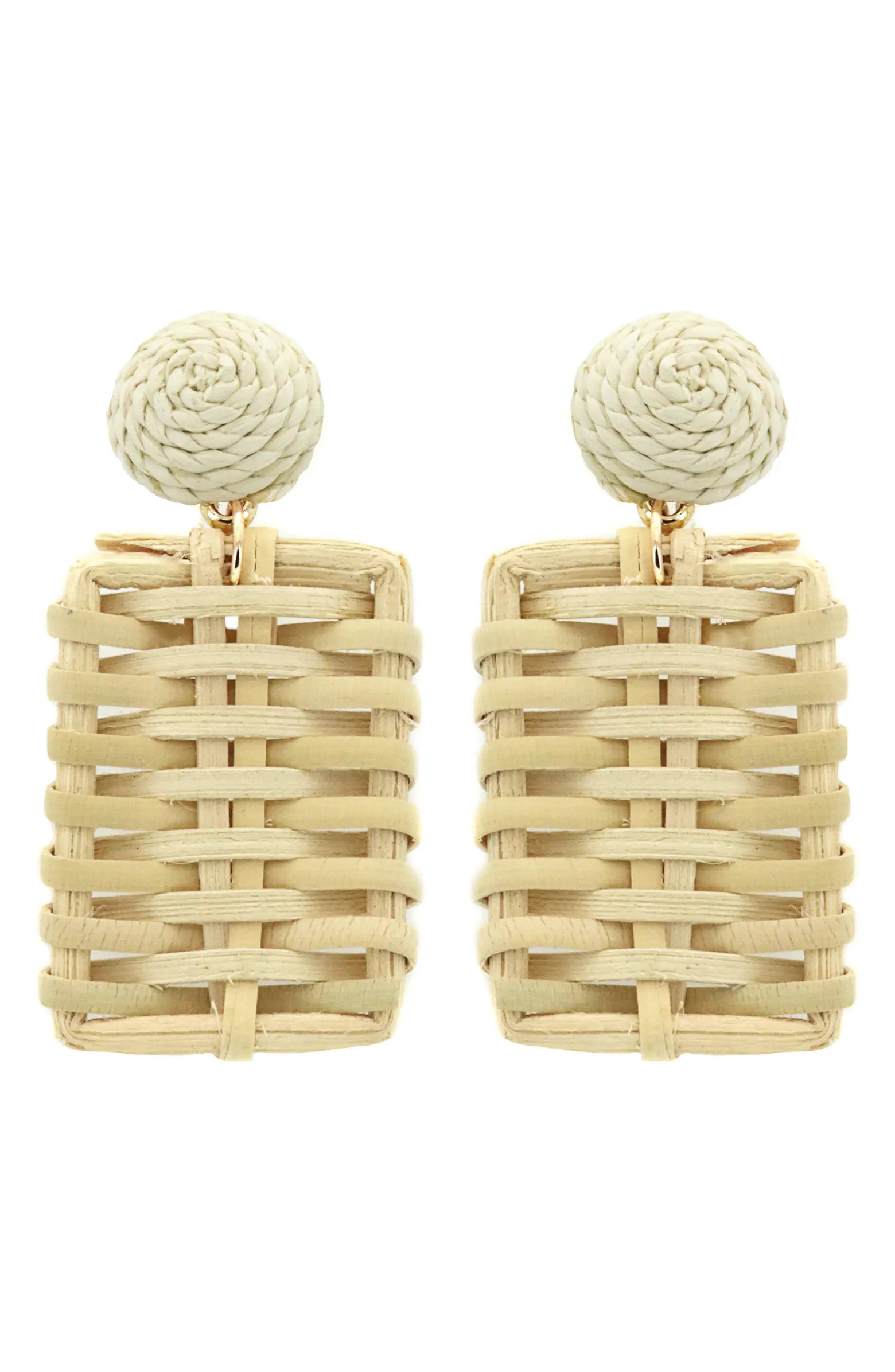 Rattan Woven Drop Earrings | Nordstrom