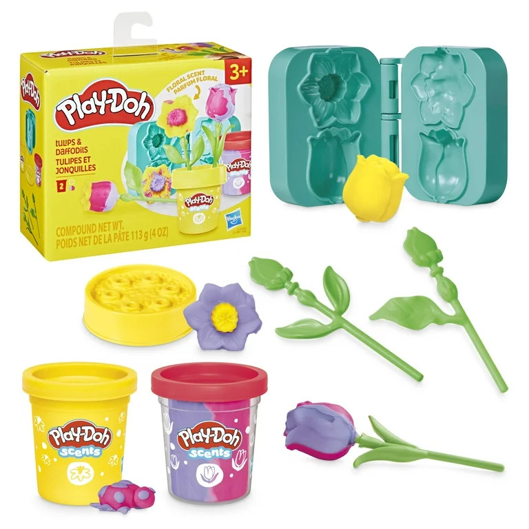 Play-Doh Tulips & Daffodils Playset, Valentine’s Day Gift for Kids, Ages 3 and up | Walmart (US)