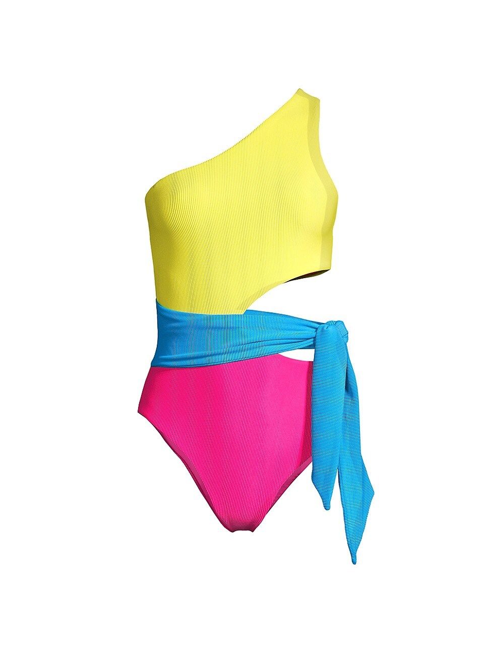 Women's Carlie Colorblocked One-Piece Swimsuit - Retro Brights - Size XL - Retro Brights - Size XL | Saks Fifth Avenue