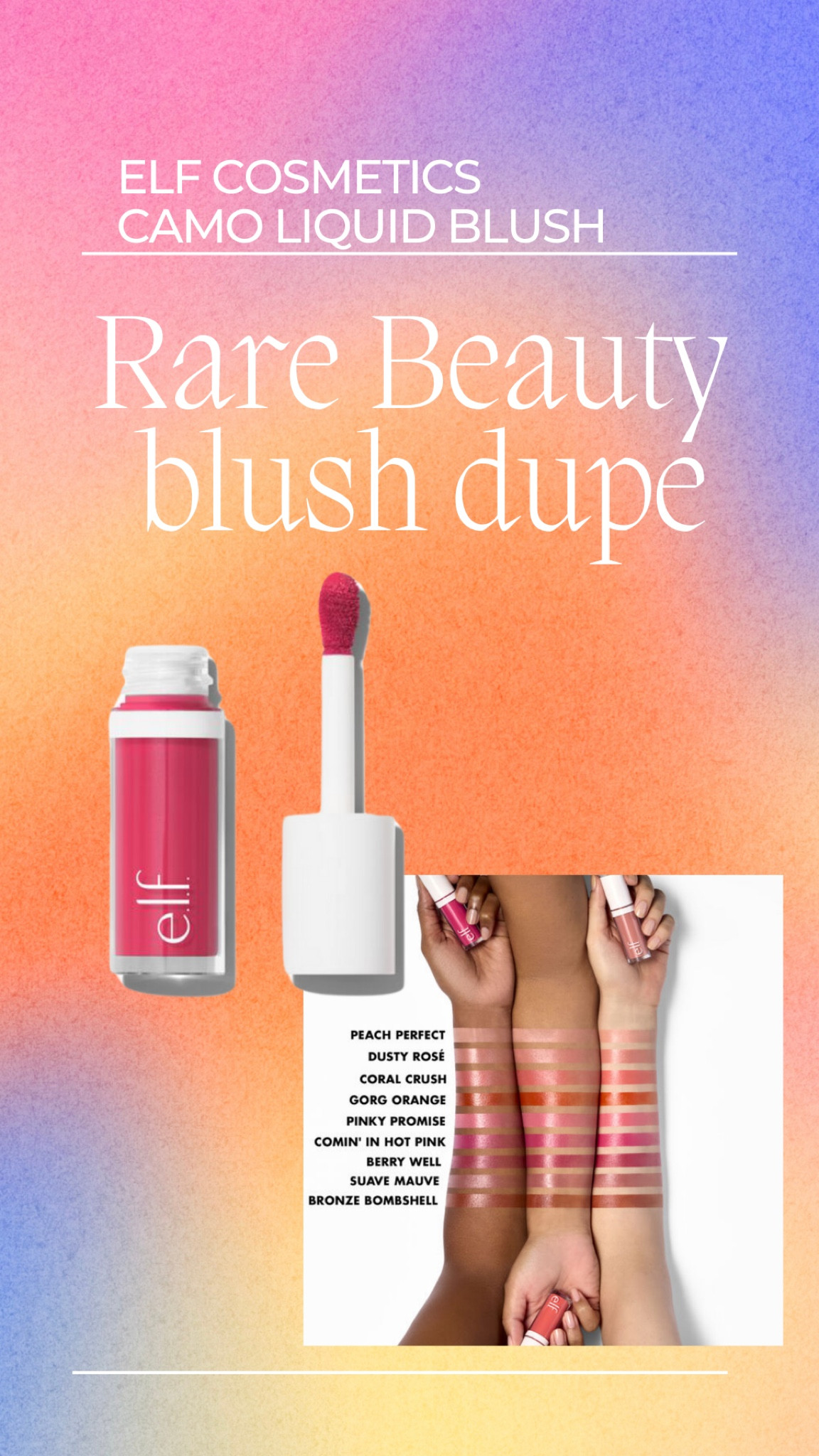 Elf camo liquid blush, rare beauty dupe 

#LTKfindsunder50 #LTKstyletip #LTKbeauty