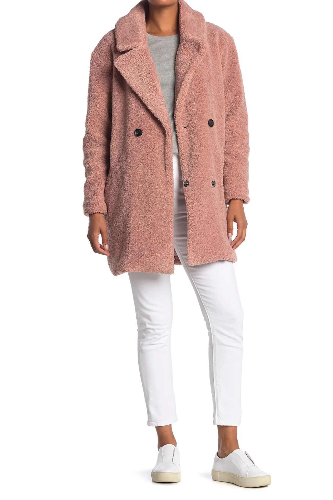 Lucky Brand | Double Breasted Faux Teddy Fur Coat | Nordstrom Rack | Nordstrom Rack