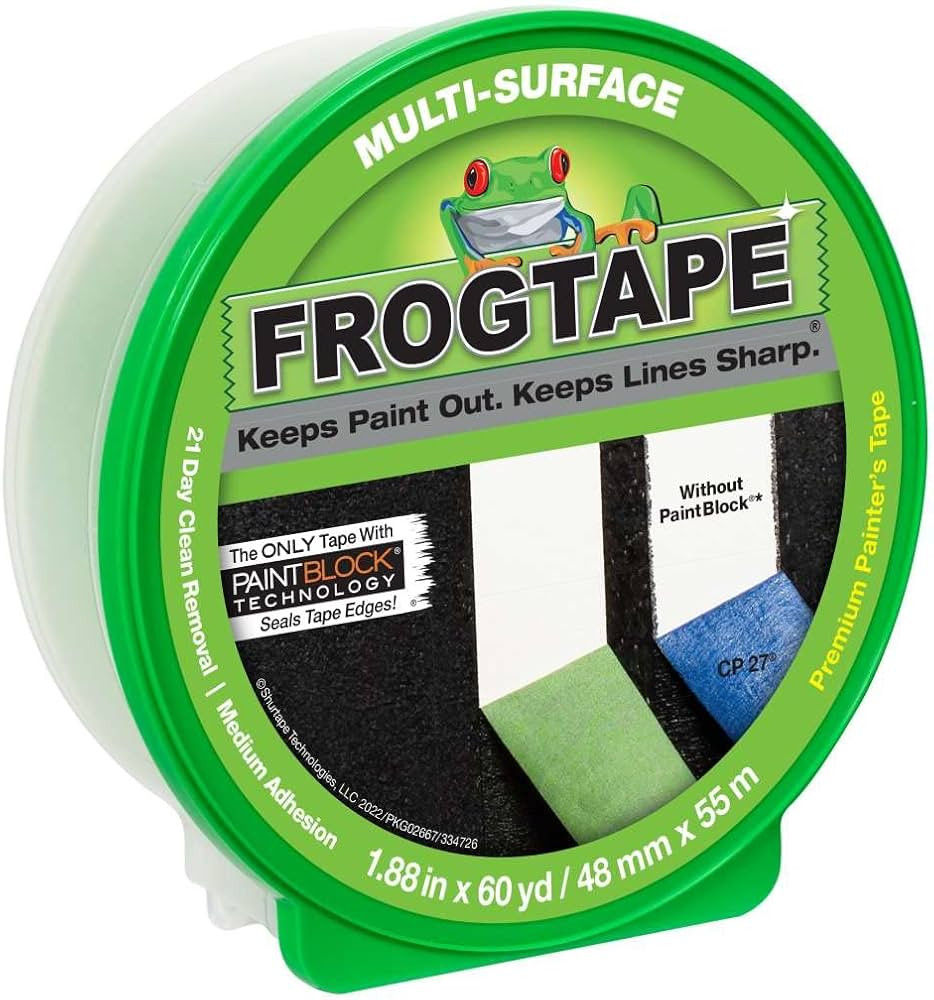 FROGTAPE 1358464 Multi-Surface Painter's Tape with PAINTBLOCK, Medium Adhesion, 1.88" Wide x 60 Y... | Amazon (US)
