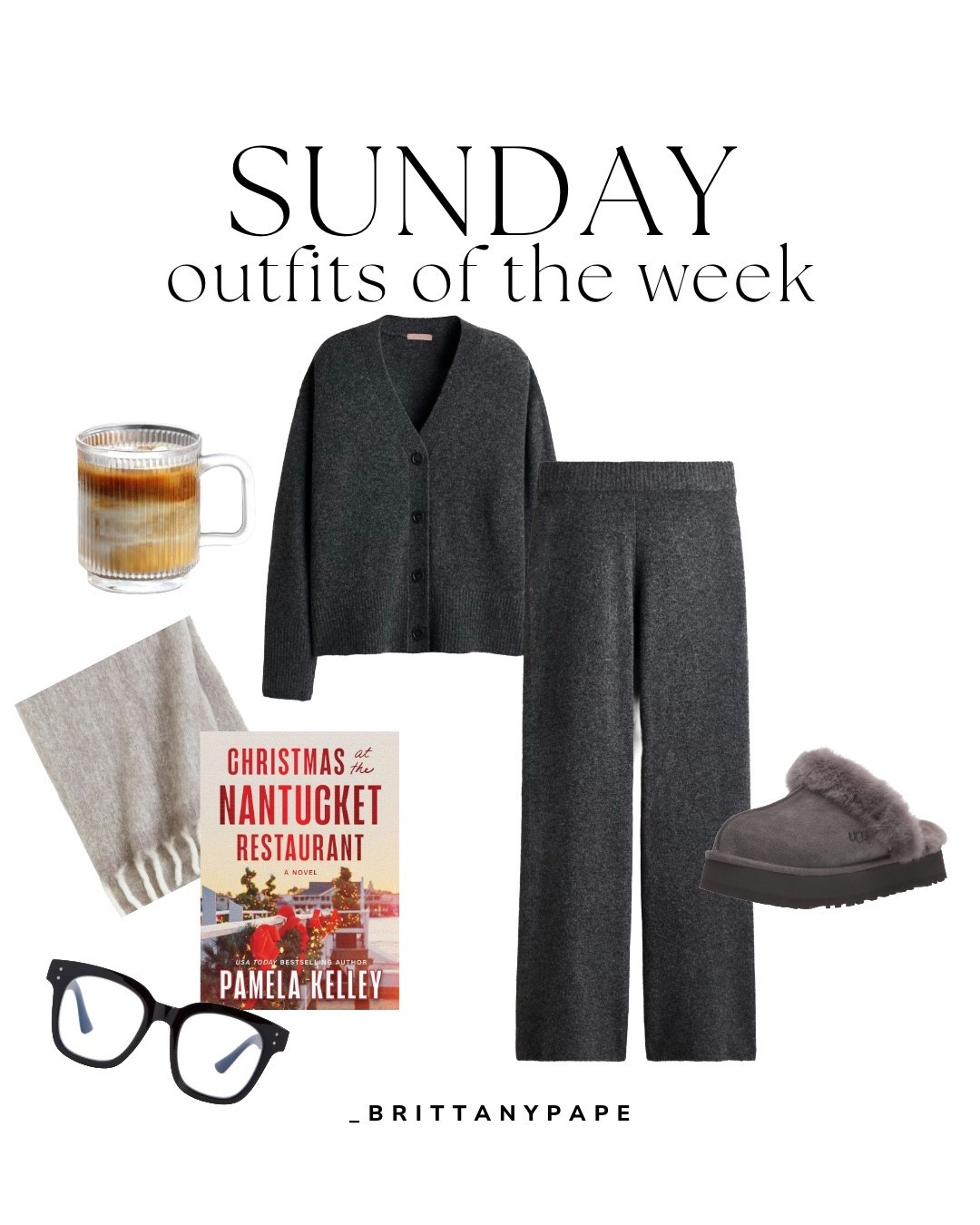 The perfect set for Sunday lounging.
All linked below, click to shop ❄️

Loungewear, lounge pants, lounge top, knit set, knit pants, sweater pants, Uggs, Ugg slippers, blue light glasses, blanket, scarf, books, coffee glasses, coffee cup, women’s loungewear, H&amp;M, Amazon, winter outfit, Christmas outfit, rainy day outfit, lazy day outfit, Sunday outfit 

#LTKootd #LTKHoliday #LTKFindsUnder50